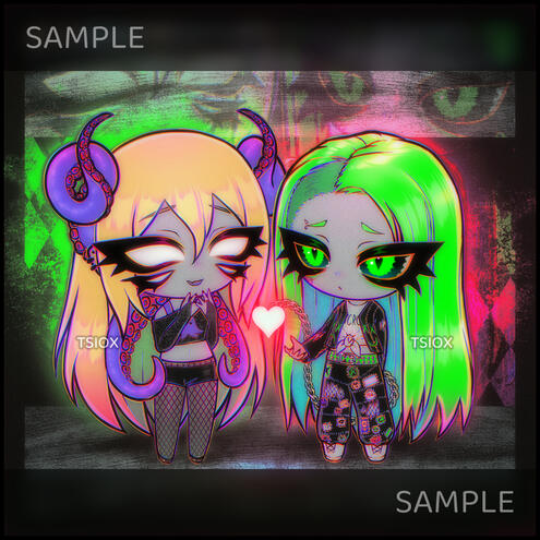 Motley Fae &amp; Szycrotic (Commission) - 2023